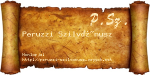 Peruzzi Szilvánusz névjegykártya